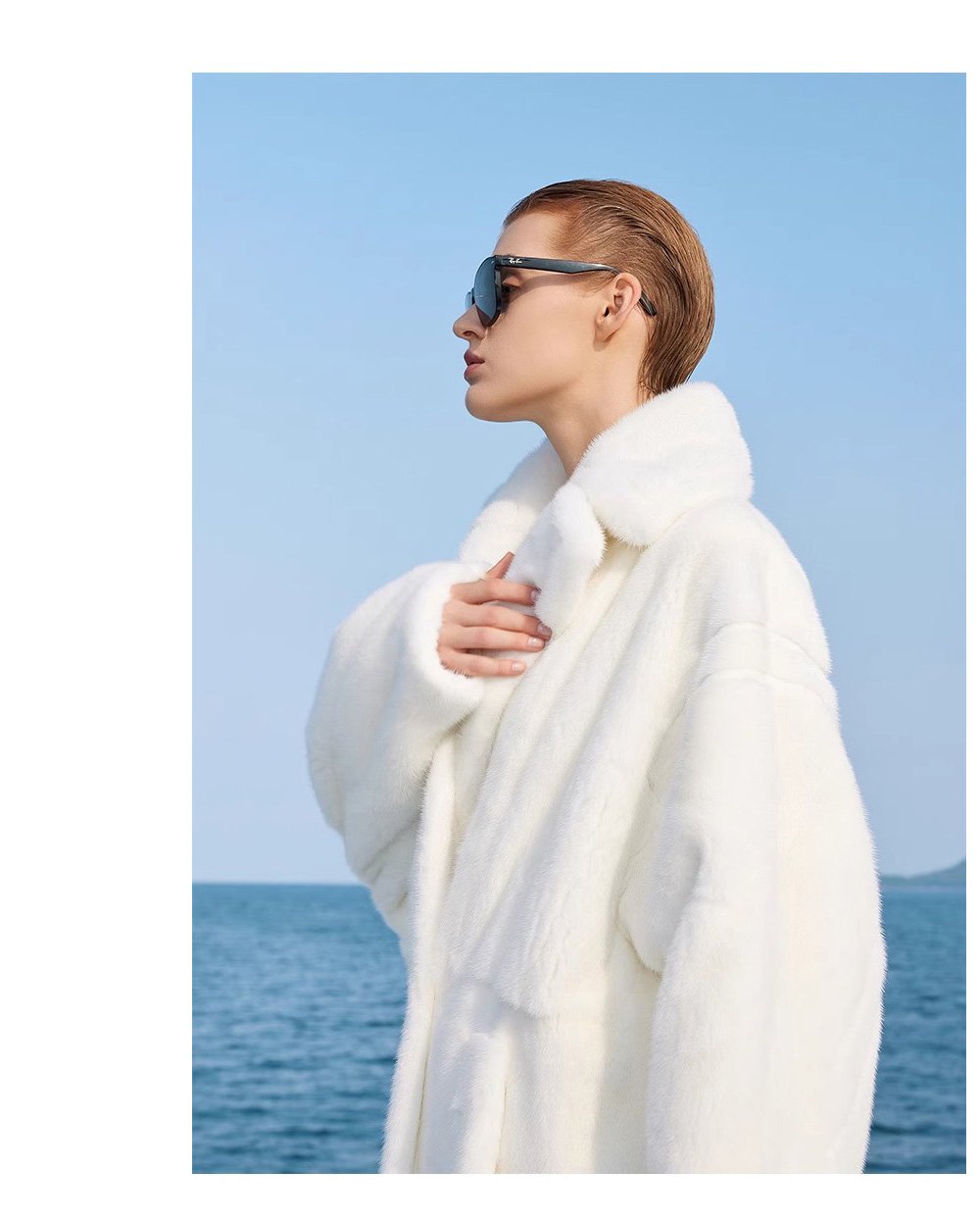 original imported mink fur coat for women — fashion teddy style, full pelt design, 2025 new winter collection