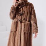original imported velvet mink fur coat for women — full pelt hooded long winter coat, new arrival