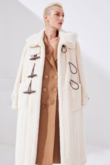 original imported velvet mink fur coat for women — full pelt hooded long winter coat, new arrival