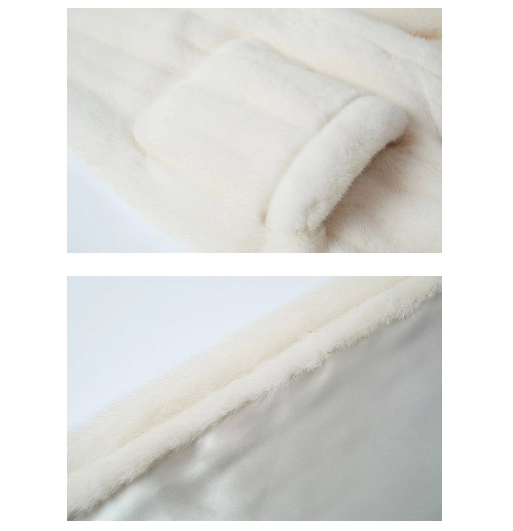 original imported velvet mink fur coat for women — full pelt hooded long winter coat, new arrival