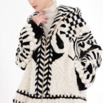 original handcrafted concept coat — new winter hooded fur jacket for women, youthful imported mink fur coat