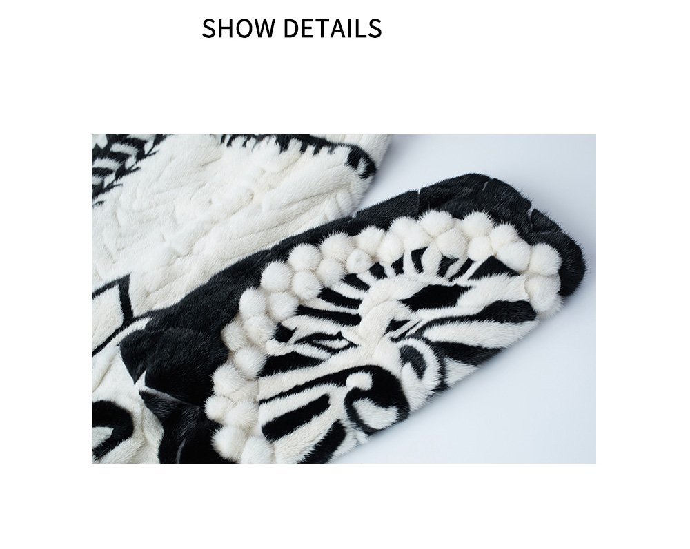 original handcrafted concept coat — new winter hooded fur jacket for women, youthful imported mink fur coat