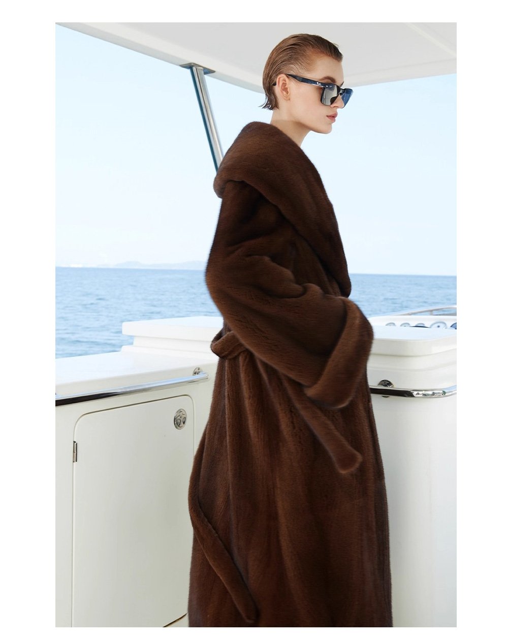 original imported mink fur coat for women — long vintage tone style, fashion winter new arrival