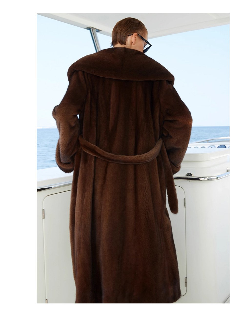 original imported mink fur coat for women — long vintage tone style, fashion winter new arrival