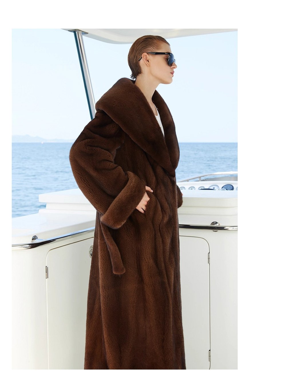 original imported mink fur coat for women — long vintage tone style, fashion winter new arrival