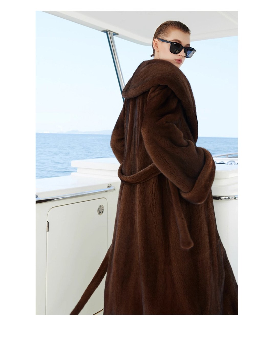 original imported mink fur coat for women — long vintage tone style, fashion winter new arrival