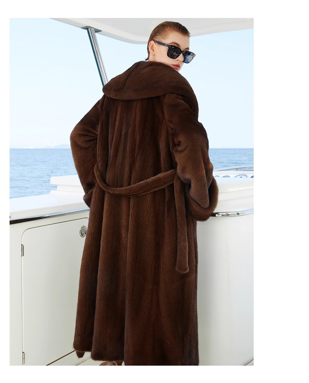 original imported mink fur coat for women — long vintage tone style, fashion winter new arrival