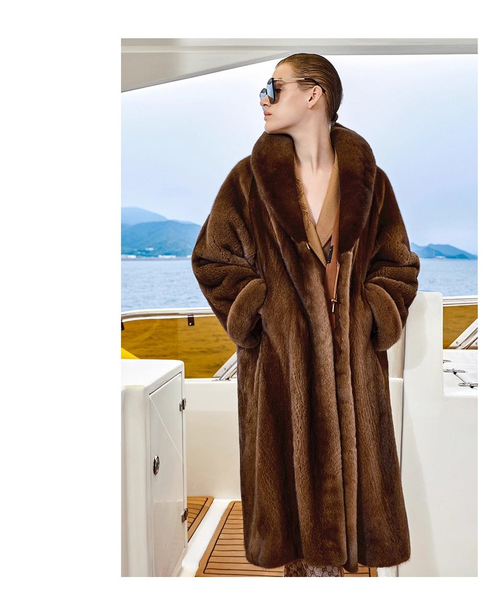 original imported velvet full pelt mink fur coat for women — long winter coat, 2025 collection