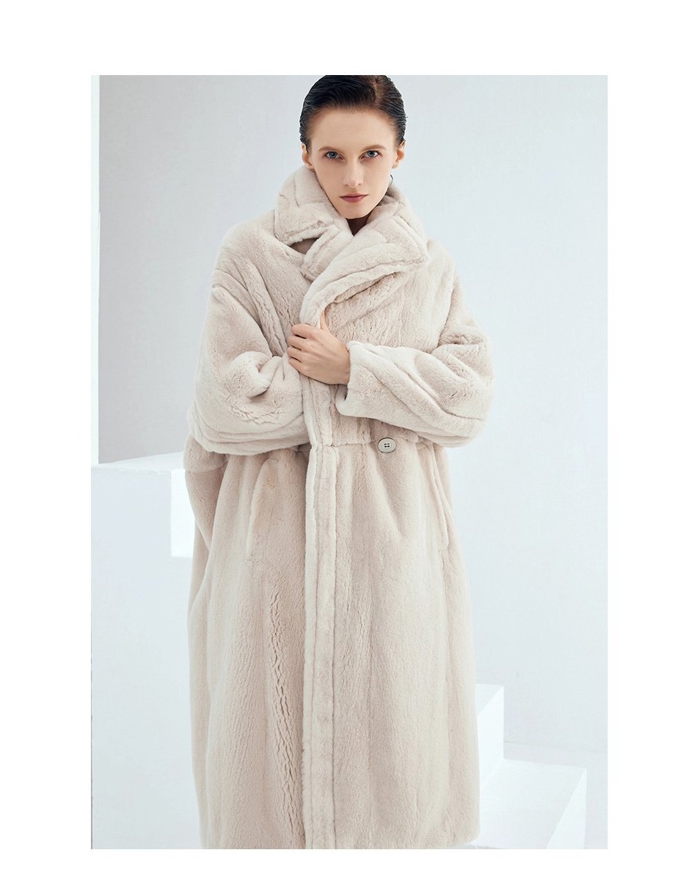 2025 new imported full pelt mink fur coat for women — loose fit long luxury fur outerwear