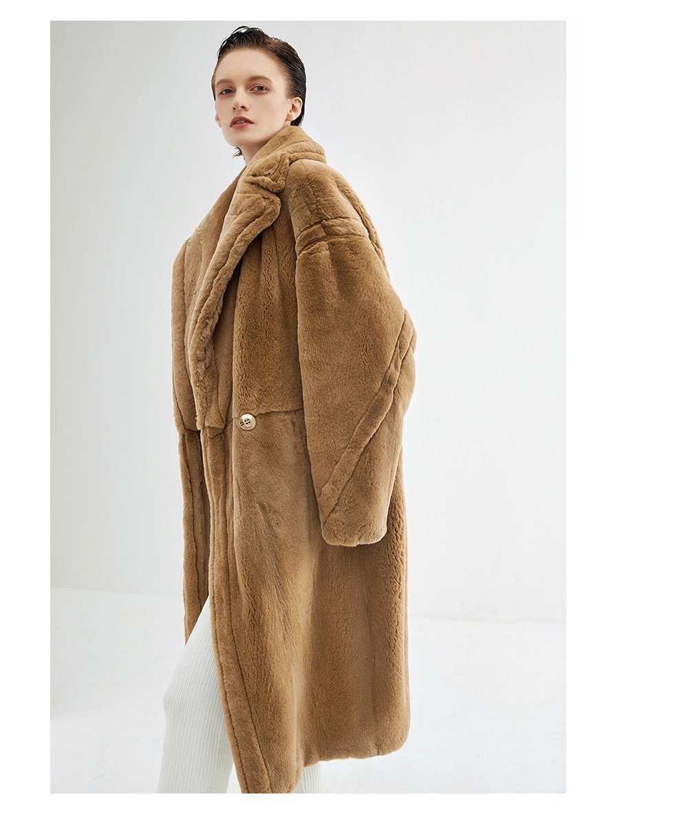 2025 new imported full pelt mink fur coat for women — loose fit long luxury fur outerwear