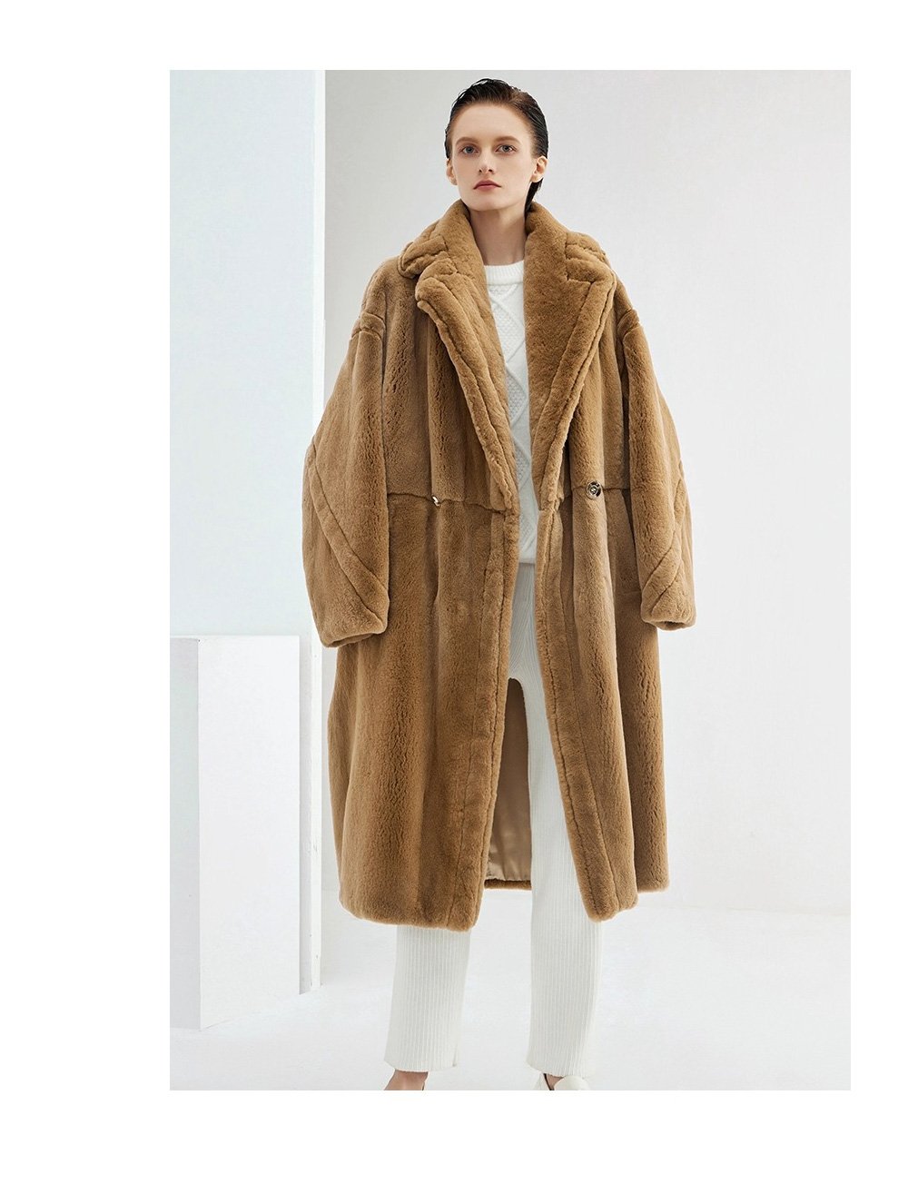 2025 new imported full pelt mink fur coat for women — loose fit long luxury fur outerwear