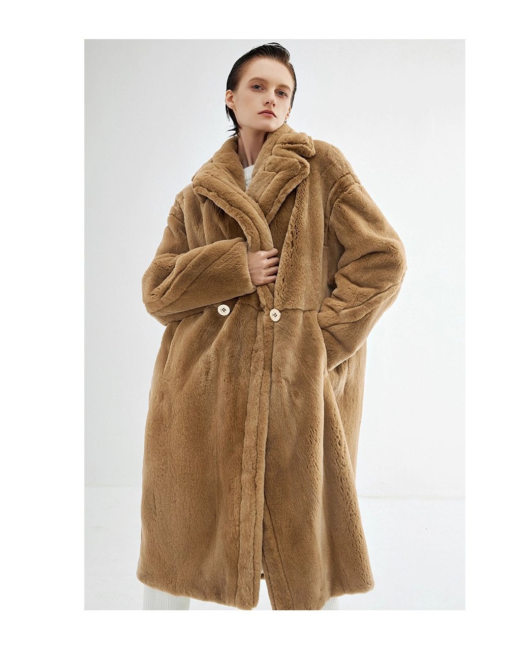 2025 new imported full pelt mink fur coat for women — loose fit long luxury fur outerwear