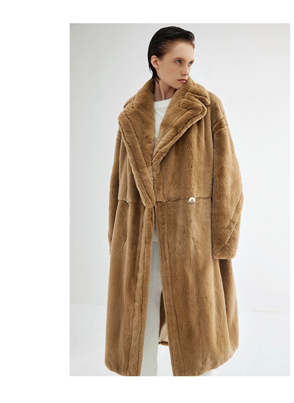 2025 new imported full pelt mink fur coat for women — loose fit long luxury fur outerwear