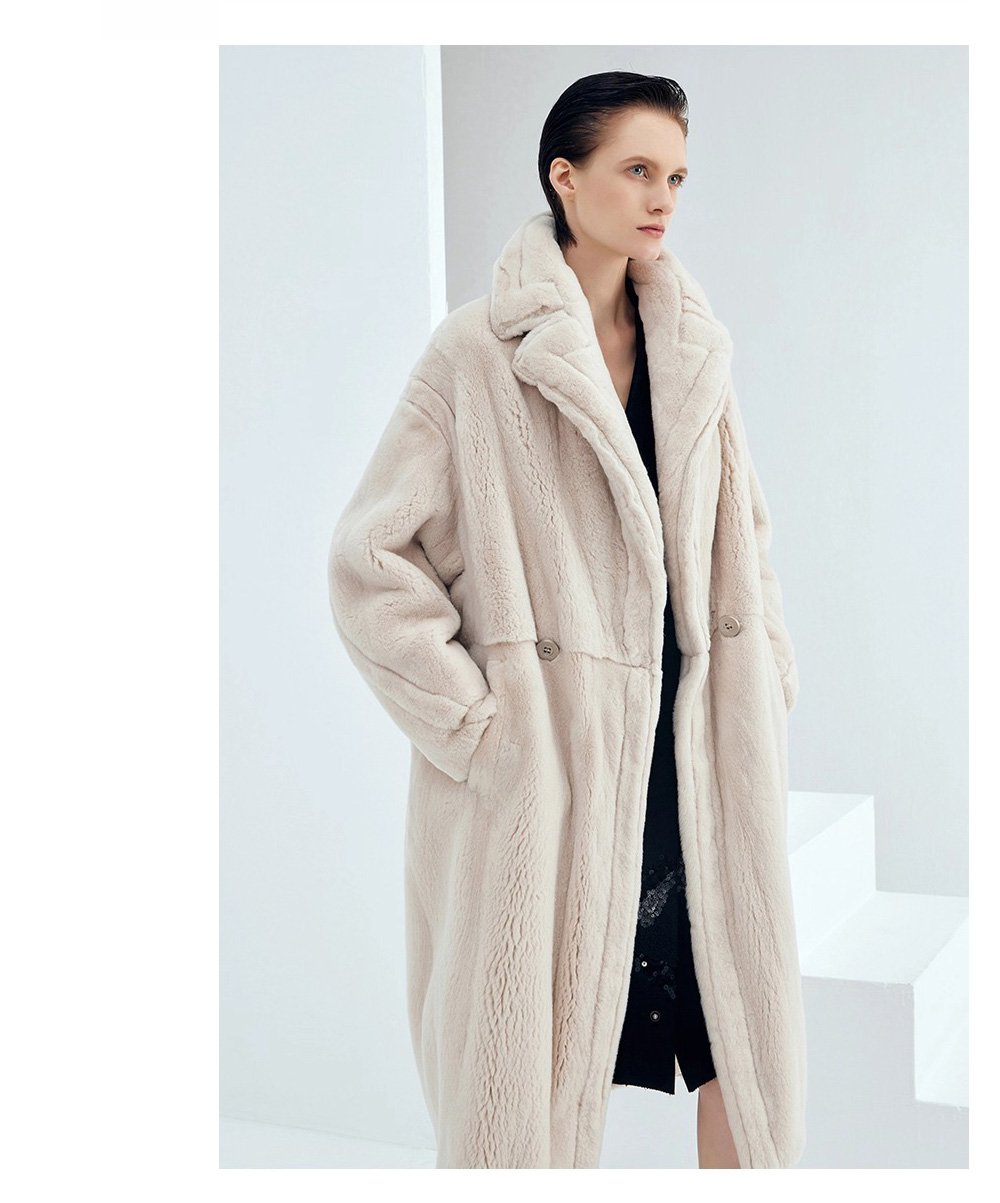 2025 new imported full pelt mink fur coat for women — loose fit long luxury fur outerwear