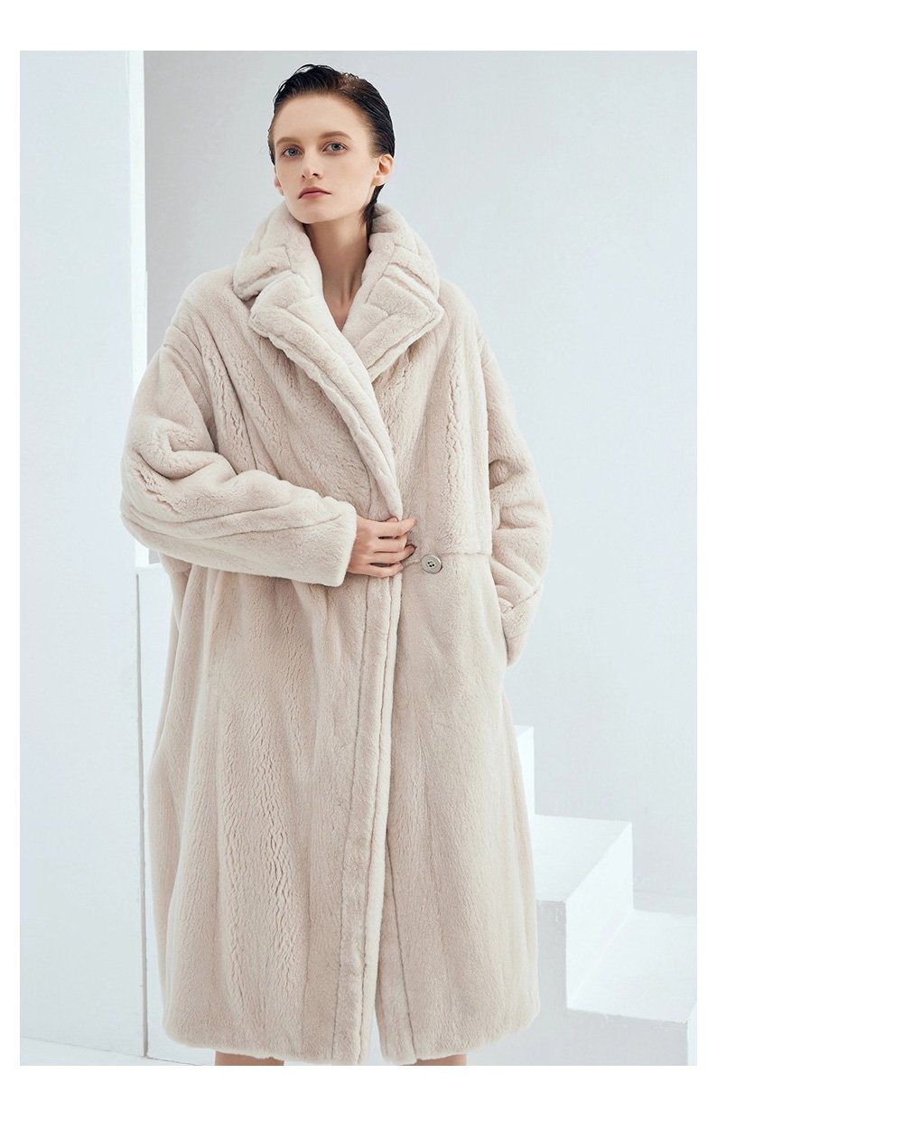 2025 new imported full pelt mink fur coat for women — loose fit long luxury fur outerwear