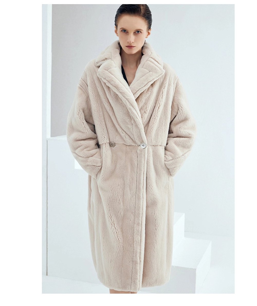 2025 new imported full pelt mink fur coat for women — loose fit long luxury fur outerwear