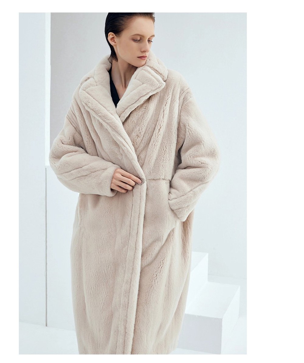 2025 new imported full pelt mink fur coat for women — loose fit long luxury fur outerwear