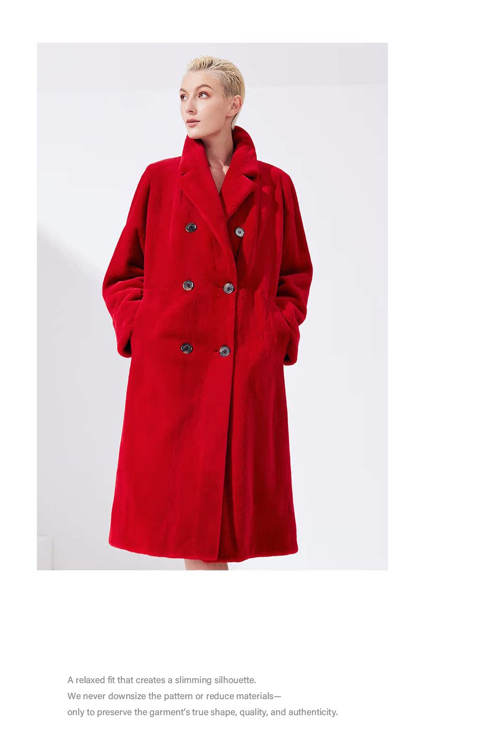 original imported full pelt mink fur coat for women — over knee long style, new season fur outerwear