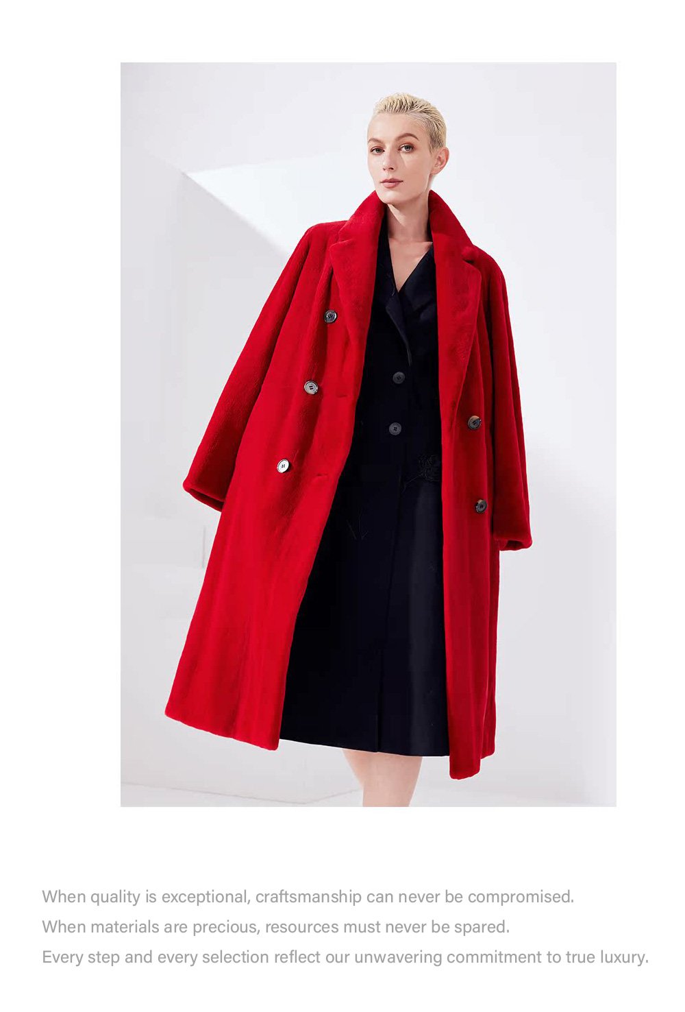 original imported full pelt mink fur coat for women — over knee long style, new season fur outerwear