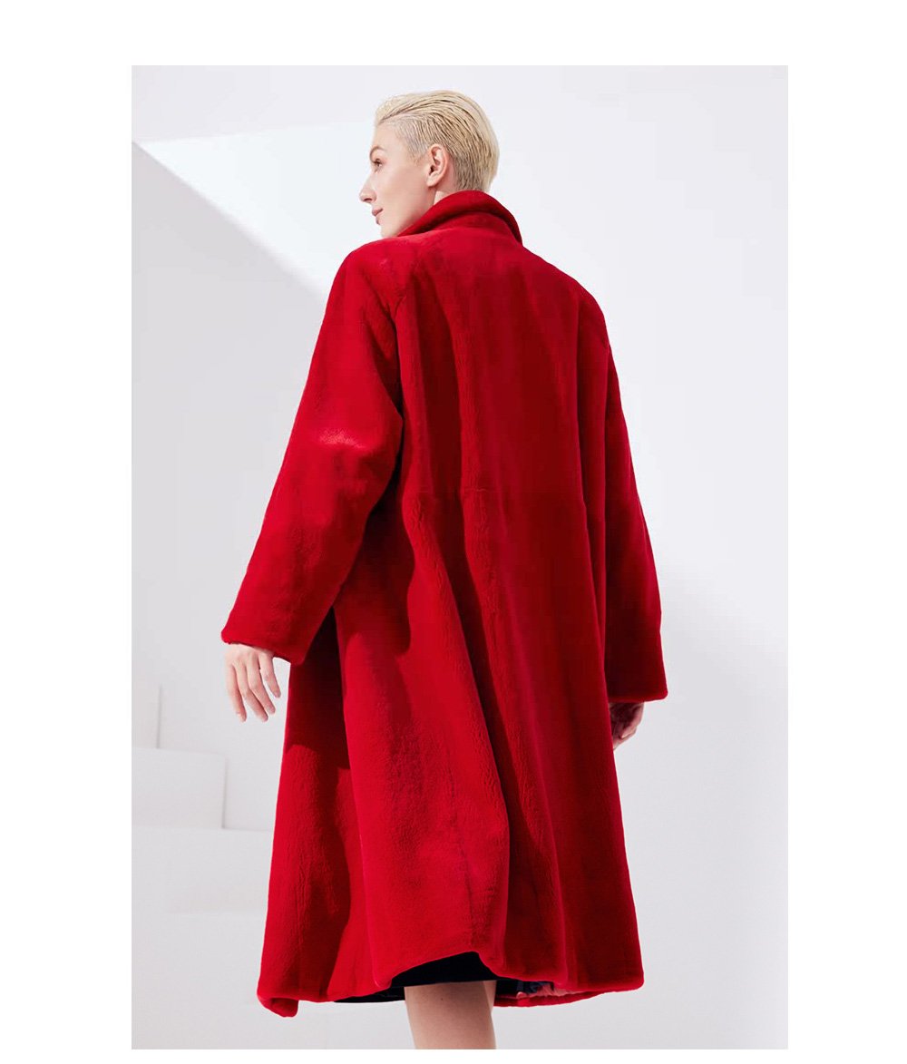 original imported full pelt mink fur coat for women — over knee long style, new season fur outerwear