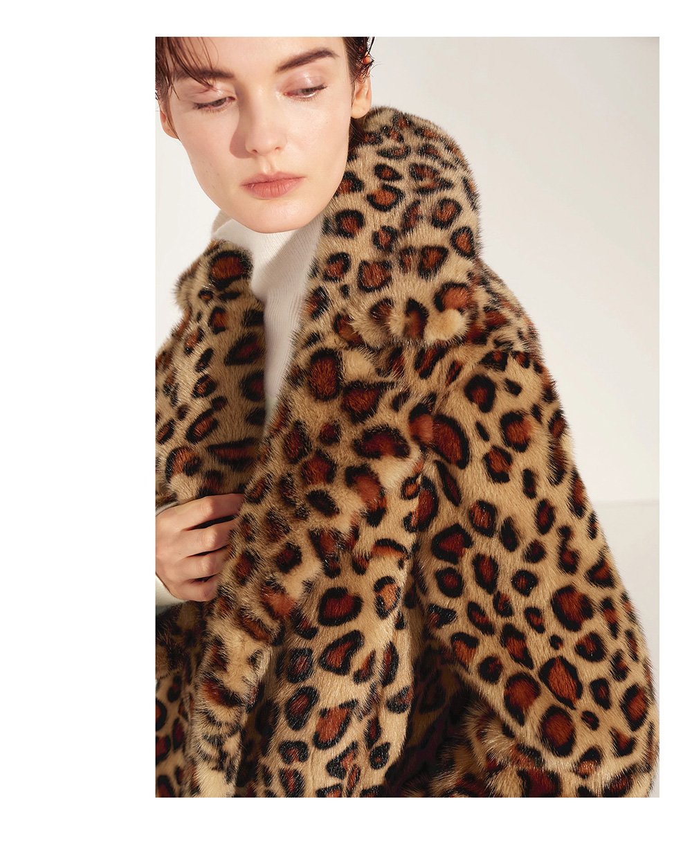 original “leopard print trend” imported mink fur coat for women — fashion hooded mink, 2025 new arrival